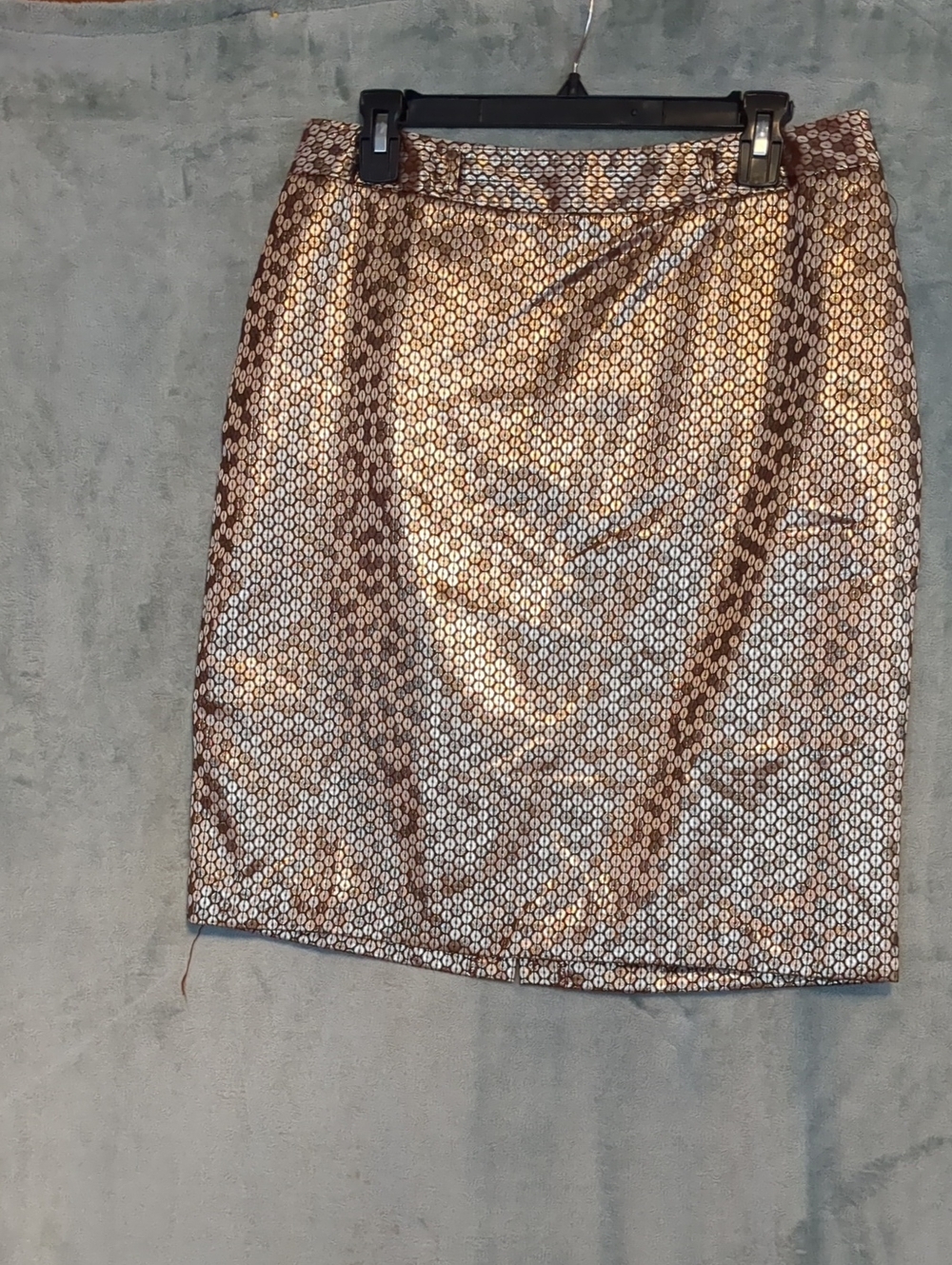 3 FOR $30 Worthington Metallic Gold Sequin Pencil Skirt